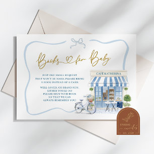 Coquette Parisian cafe Fransk Blue Bokar för baby Tilläggskort