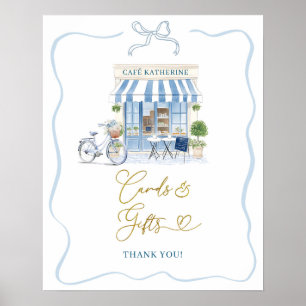 Coquette Parisian Cafe Fransk Card och Gift Poster