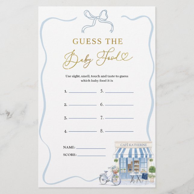 Coquette Parisian Cafe gissar att matspelen i Baby (Framsida)