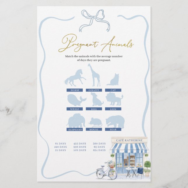 Coquette Parisian Cafe Pregnant Animals (Framsida)