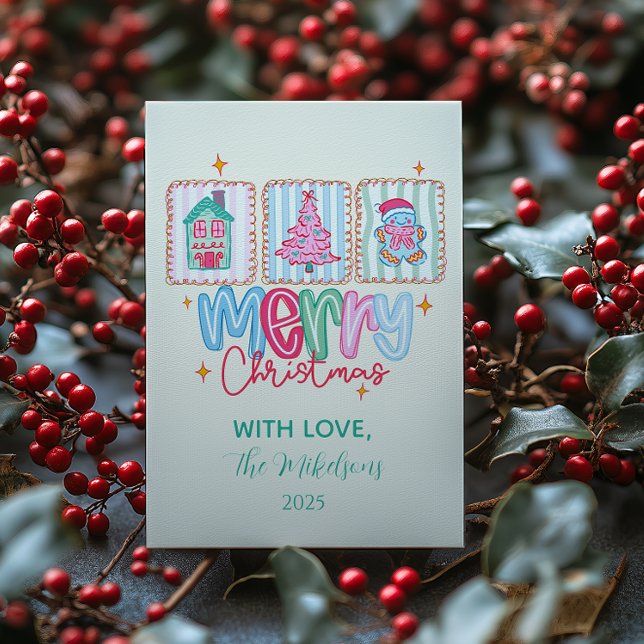 Coquette Pastel Christmas Julkort (Skapare uppladdad)