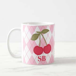 Coquette Personlig Jacquard Rosa Cherry Kaffemugg