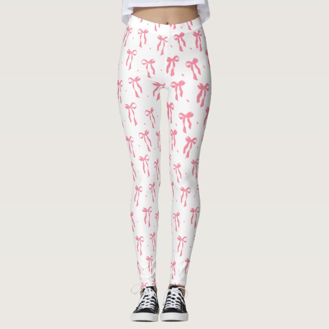 Coquette pink bow leggings (Framsida)