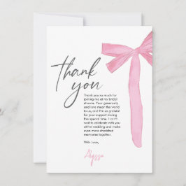 Coquette Pink Bow ribbon Bridal Shower