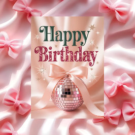 Coquette Pink Bow Sweet Sixteen Party Kort