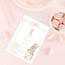 Coquette Pink Peter, Rabbit Girl 1st Birthday
