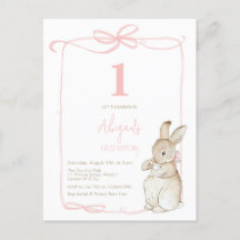 Coquette Pink Peter, Rabbit Girl 1st Birthday