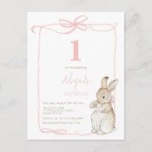 Coquette Pink Peter, Rabbit Girl 1st Birthday