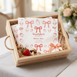 Coquette Pizza Special Delivery Baby Shower Pappersservett