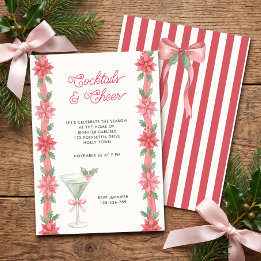 Coquette Poinsettia Drinkar ger Glädje på Julfeste Inbjudningar