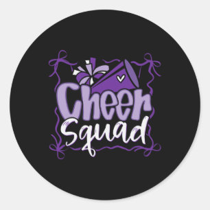 Coquette Pom Poms Bow Cheer Squad Match Cheerleadi Runt Klistermärke