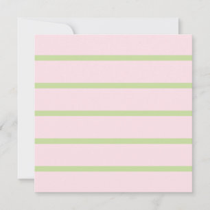 Coquette Preppy Chic Pastellgrön Och Rosa Ränder Kort