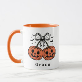Coquette Pumpa Körsbär Personlig Halloween Mugg