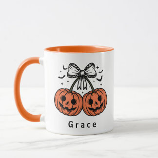 Coquette Pumpa Körsbär Personlig Halloween Mugg