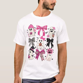 Coquette Pumpkin Ghost Funny Cute Ghost Halloween T Shirt