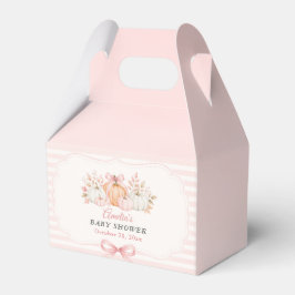 Coquette Pumpkin Pink Bow Baby Shower Presentaskar