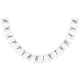 Coquette Puppy Födelsedagsfest Bunting Flaggor