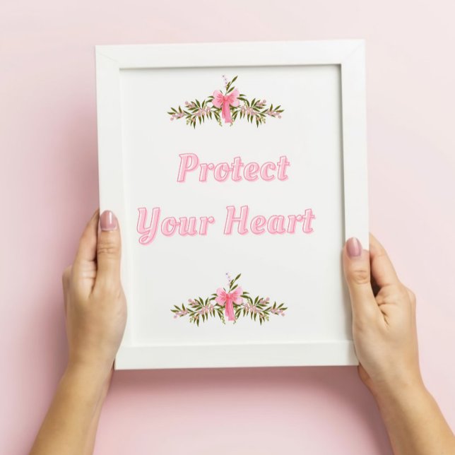 Coquette Quote Wall Art - Ljus rosa Bow-Blommigt Poster (Skapare uppladdad)