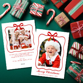 Coquette Ribbon Photo Arch God jul Julkort