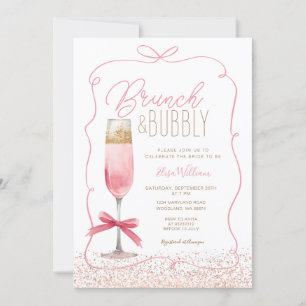 Coquette Ro Guld Brunch & Bubly Möhippa Inbjudningar