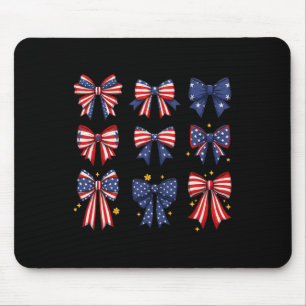 Coquette röd vit och blå patriotiska band retro J Musmatta