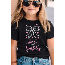 Coquette Rosa Båg Tröja | Småflicka T-Shirt