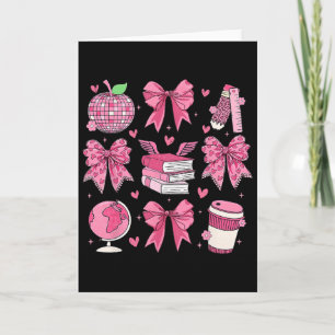 Coquette Rosa Båge Äpple Lärarförbundets Valentine Kort