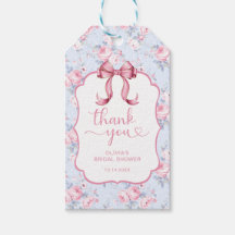 Coquette Rosa Båge Bröllopsdusch Tack