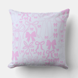 Coquette Rosa Båge Flickor Sovsals Coquette Dekor Kudde