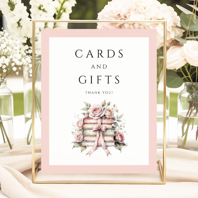 Coquette Rosa Båge Kort Och Presentartiklar  Poster (Coquette Pink Bow Cards And Gifts Poster)