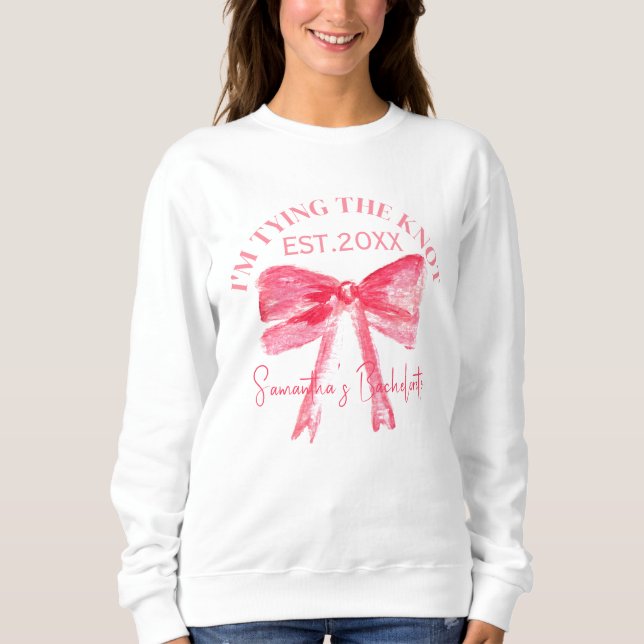 Coquette Rosa Båge Möhippa  T Shirt (Framsida)