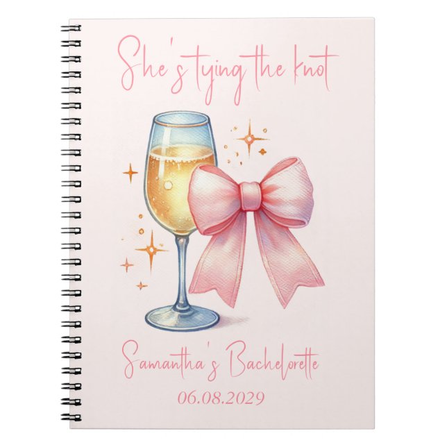 Coquette Rosa Båge Sjungmöfest  Anteckningsbok (Framsidan)