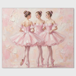 coquette rosa ballerina födelsedag || presentpappe presentpapper