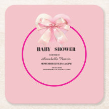 Coquette Rosa Band Rosett Flickas Babyshower