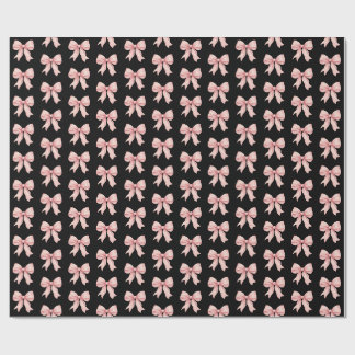 Coquette Rosa Band Sling Mönster Inpackningspapper Presentpapper
