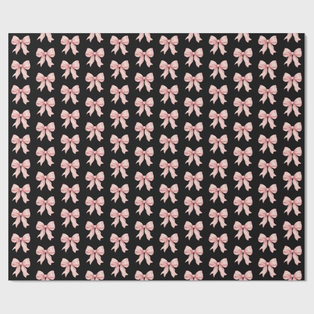 Coquette Rosa Band Sling Mönster Inpackningspapper Presentpapper (Platt)