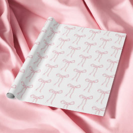Coquette Rosa Band Slutar Knuten Presentpapper