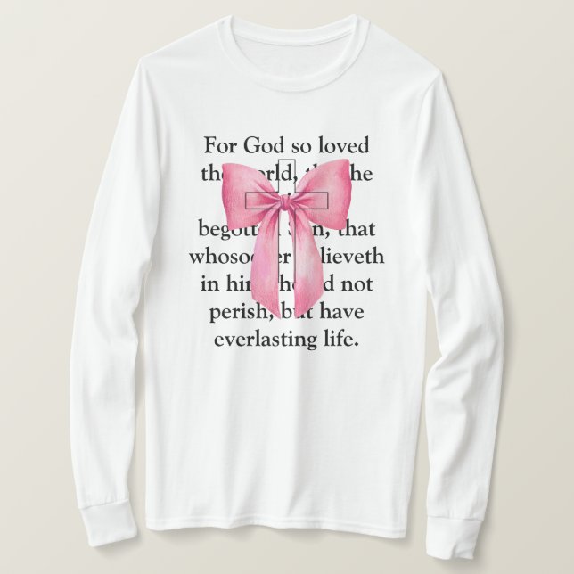 Coquette Rosa Bible Verse Kor Sweatshirt T Shirt (Design framsida)
