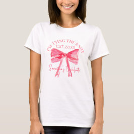 Coquette Rosa Bow Bachelorette Party T Shirt