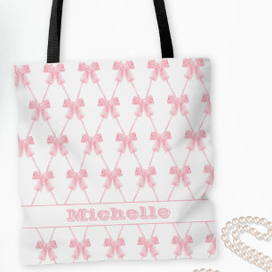 Coquette Rosa Bow Bridesmaid Tygkasse