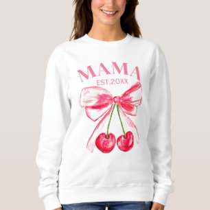 Coquette Rosa Bow Cherries Cute Mamma Aesthetic T Shirt
