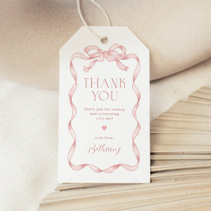 Coquette Rosa Bow Flicka Tack Presentetikett