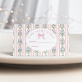 Coquette Rosa Bow Hur många bisbabyduschspel? Tilläggskort