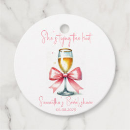 Coquette Rosa Bow-Möhippa Gåvor Etiketter