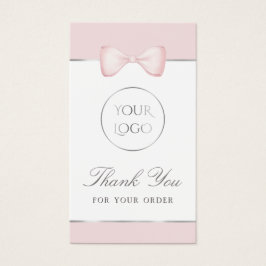 Coquette rosa bow paket infogning visitkort