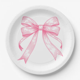 Coquette Rosa Bow Retro Girl Baby Shower