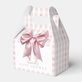Coquette Rosa Bow Ribbon Girl Baby Shower Presentaskar