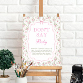 Coquette Rosa Bow säger att Baby Poster