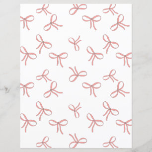 Coquette Rosa Bows Mönster Scrapbooking