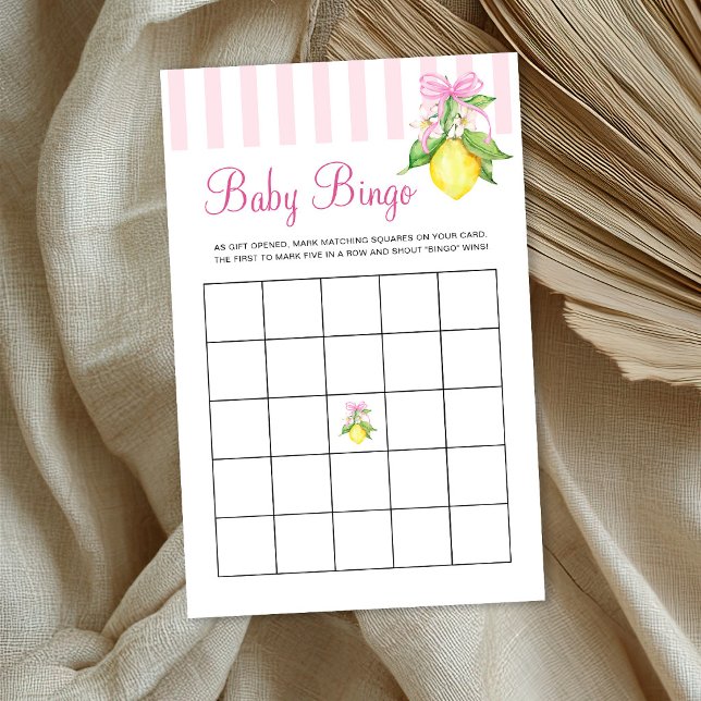 Coquette Rosa Citron Baby Bingo Spel (Skapare uppladdad)
